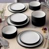 imageNoritake ColorTex Stone Black 16Piece Dinnerware Set Service for 4Black