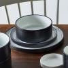 imageNoritake ColorTex Stone Black 16Piece Dinnerware Set Service for 4Black