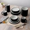 imageNoritake ColorTex Stone Black 16Piece Dinnerware Set Service for 4Black