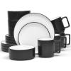 imageNoritake ColorTex Stone Black 16Piece Dinnerware Set Service for 4Black