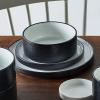 imageNoritake ColorTex Stone Black 16Piece Dinnerware Set Service for 4Black