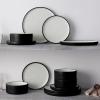 imageNoritake ColorTex Stone Black 16Piece Dinnerware Set Service for 4Black