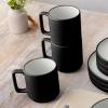 imageNoritake ColorTex Stone Black 16Piece Dinnerware Set Service for 4Black