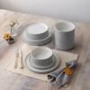 imageNoritake ColorTex Stone Grey 12Piece Dinnerware Set Service for 4