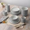 imageNoritake ColorTex Stone Grey 16Piece Dinnerware Set Service for 4