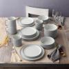 imageNoritake ColorTex Stone Grey 16Piece Dinnerware Set Service for 4