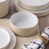 imageNoritake ColorTex Stone Ivory Set of 4 Stax Cereal Bowls 6quot 20 oz