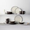 imageNoritake Colorwave Chocolate 16Piece Set  Coupe Service for 4 in BrownChocolate