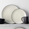 imageNoritake Colorwave Graphite 16Piece Set  Coupe Service for 4 in BlackGraphite