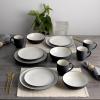 imageNoritake Colorwave Graphite 16Piece Set  Coupe Service for 4 in BlackGraphite