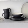 imageNoritake Colorwave Graphite 16Piece Set  Coupe Service for 4 in BlackGraphite