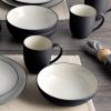 imageNoritake Colorwave Graphite 16Piece Set  Coupe Service for 4 in BlackGraphite