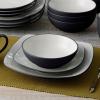 imageNoritake Colorwave Graphite 16Piece Set  Square Service for 4 in BlackGraphite