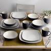 imageNoritake Colorwave Graphite 16Piece Set  Square Service for 4 in BlackGraphite