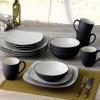 imageNoritake Colorwave Graphite 16Piece Set  Square Service for 4 in BlackGraphite