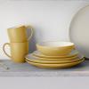 imageNoritake Colorwave Mustard 16Piece Set  Coupe Service for 4 in MustardYellow