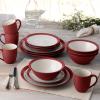 imageNoritake Colorwave Raspberry 16Piece Set  Curve Service for 4 in RaspberryRed
