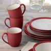 imageNoritake Colorwave Raspberry 16Piece Set  Curve Service for 4 in RaspberryRed