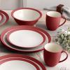 imageNoritake Colorwave Raspberry 16Piece Set  Curve Service for 4 in RaspberryRed