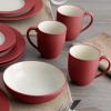 imageNoritake Colorwave Raspberry 16Piece Set  Rim Service for 4 in RaspberryRed