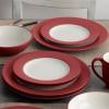 imageNoritake Colorwave Raspberry 16Piece Set  Rim Service for 4 in RaspberryRed