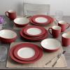 imageNoritake Colorwave Raspberry 16Piece Set  Rim Service for 4 in RaspberryRed