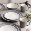 imageNoritake Colorwave Slate 16Piece Set  Curve Service for 4 in GreySlate