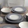 imageNoritake Colorwave Slate 16Piece Set  Rim Service for 4 in GreySlate