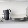 imageNoritake Colorwave Slate 16Piece Set  Square Slate  Graphite in BlackGraphiteGrey