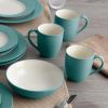 imageNoritake Colorwave Turquoise 16Piece Set  Rim Service for 4 in BlueGreenTurquoise