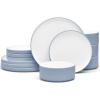 imageNoritake ColorTex Stone Aqua 12Piece Dinnerware Set Service for 4