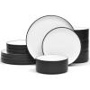 imageNoritake ColorTex Stone Black 16Piece Dinnerware Set Service for 4Black
