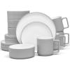 imageNoritake ColorTex Stone Grey 16Piece Dinnerware Set Service for 4