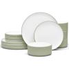 imageNoritake ColorTex Stone Sage 12Piece Dinnerware Set Service for 4