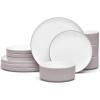 imageNoritake ColorTex Stone Taupe 12Piece Dinnerware Set Service for 4