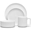 imageNoritake ColorTex Stone White 4Piece Place Setting Service for 1