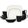 imageNoritake Colorwave Graphite 16Piece Set  Square Service for 4 in BlackGraphite