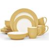 imageNoritake Colorwave Mustard 16Piece Set  Rim Service for 4 in MustardYellow