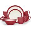 imageNoritake Colorwave Raspberry 16Piece Set  Curve Service for 4 in RaspberryRed