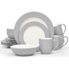 imageNoritake Colorwave Slate 16Piece Set  Rim Service for 4 in GreySlate