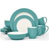 imageNoritake Colorwave Turquoise 16Piece Set  Rim Service for 4 in BlueGreenTurquoise