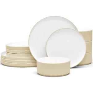 imageNoritake ColorTex Stone Ivory 12Piece Set Service for 4 in Cream