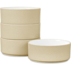 imageNoritake ColorTex Stone Ivory Set of 4 Stax Cereal Bowls 6quot 20 oz