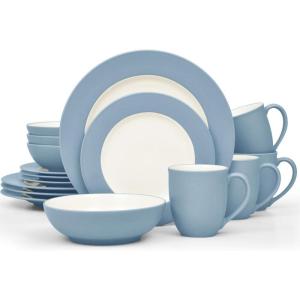 imageNoritake Colorwave Ice 16Piece Set  Rim Service for 4 in BlueIce