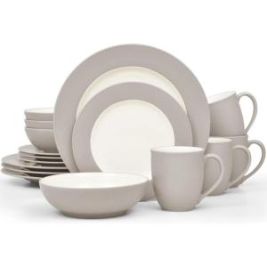 imageNoritake Colorwave Sand 16Piece Set  Rim Service for 4 in Sand
