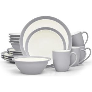 imageNoritake Colorwave Slate 16Piece Set  Curve Service for 4 in GreySlate