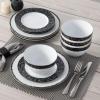 imageNoritake Black Rill 12Piece Dinnerware Set Service for 4
