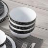 imageNoritake Black Rill 12Piece Dinnerware Set Service for 4