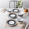 imageNoritake Black Rill 12Piece Dinnerware Set Service for 4