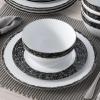 imageNoritake Black Rill 12Piece Dinnerware Set Service for 4